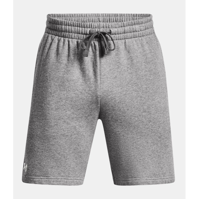 Short polaire homme UA Rival - Gris Chiné / Blanc - Under Armour