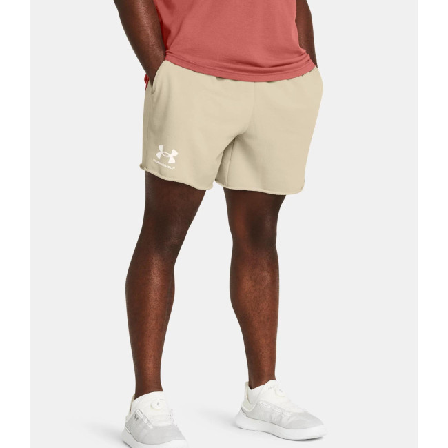 Szorty męskie UA Rival Terry 6' - Khaki - Under Armour