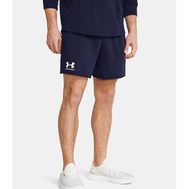 Short homme UA Rival Terry 6' - Bleu Marine - Under Armour