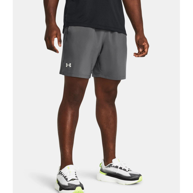 Heren short UA Launch Unlined 7' - Grijs Steen - Under Armour