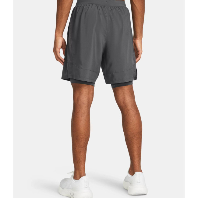 Spodenki męskie UA Launch 2 w 1 7' - Szary Kamień - Under Armour