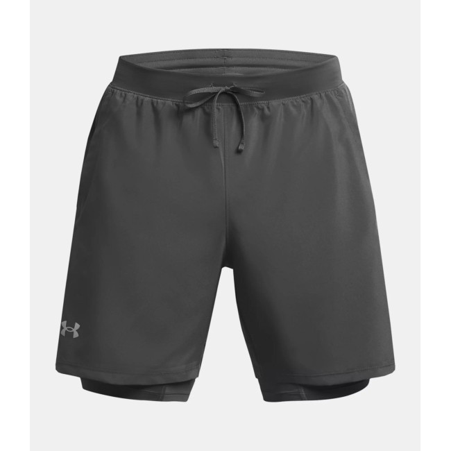 Herren UA Launch 2-in-1 7' Short - Steingrau - Under Armour