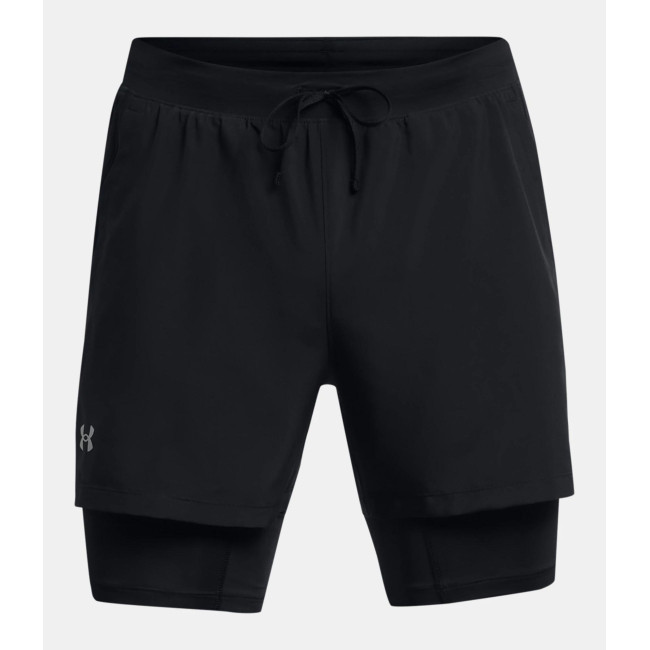 Short homme UA Launch 2 en 1 5' - Noir - Under Armour