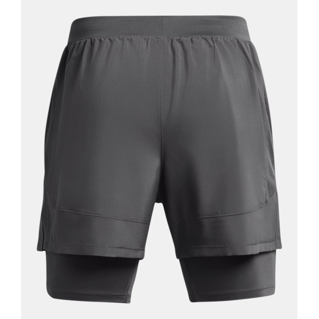 Spodenki męskie UA Launch 2 w 1 5' - Szary Kamień - Under Armour