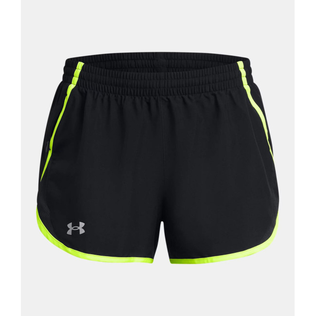 Short femme UA Fly-By 3' - Noir / Jaune - Under Armour