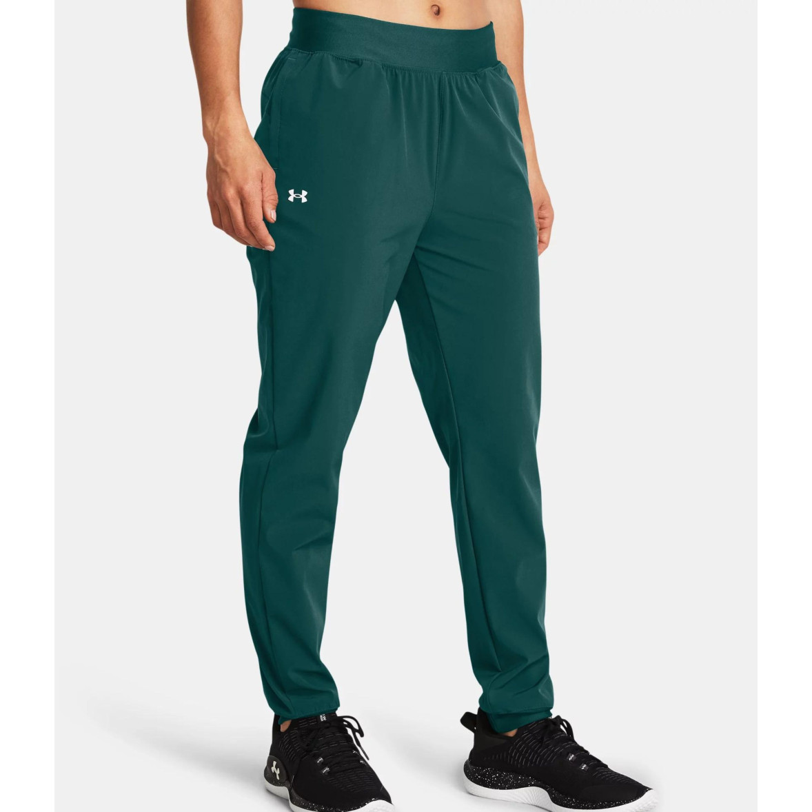 Pantaloni da donna UA Rival High-Rise Woven Verde Acqua Under Armour