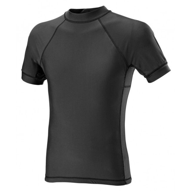 Tee-shirt manches courtes Lycra + Mesh Noir - DEFCON 5