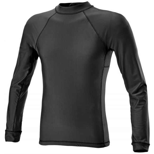 Tee-shirt manches longues Lycra + Mesh Noir - DEFCON 5
