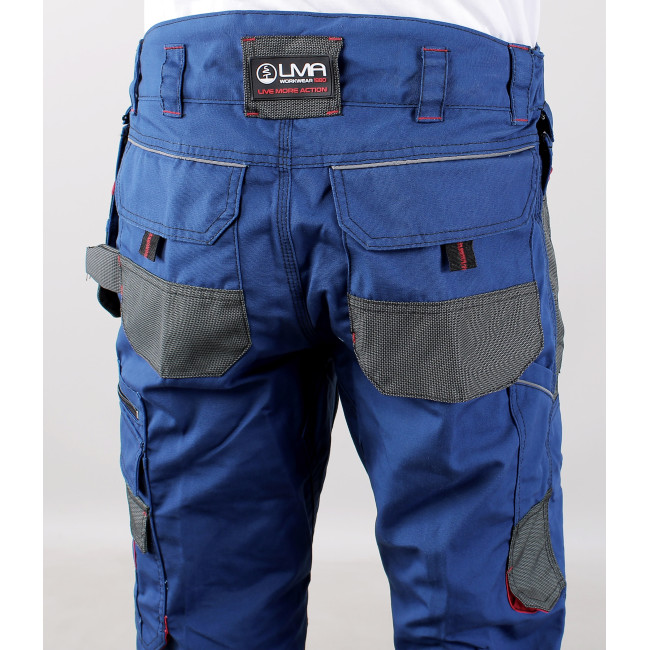 Pantalon de travail CREUSET avec poches volantes amovibles Cobalt - LMA