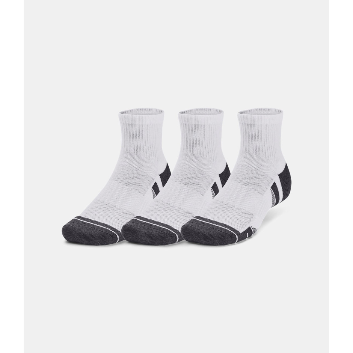 3-pack UA Performance Tech Quarter Socks White Under Armour