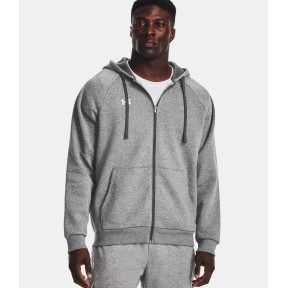 UA Rival Full-Length Kapuzenpullover für Herren - Grau meliert / Weiß - Under Armour