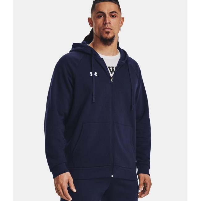 Sweat à capuche Full-Length homme UA Rival - Bleu Marine - Under Armour