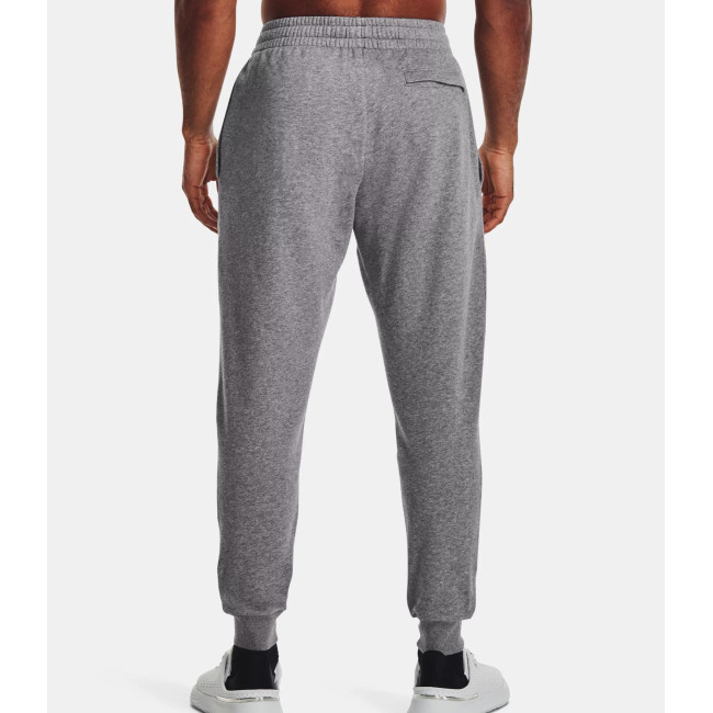 Fleece joggingbroek heren UA Rival - Grijs Gemêleerd / Wit - Under Armour