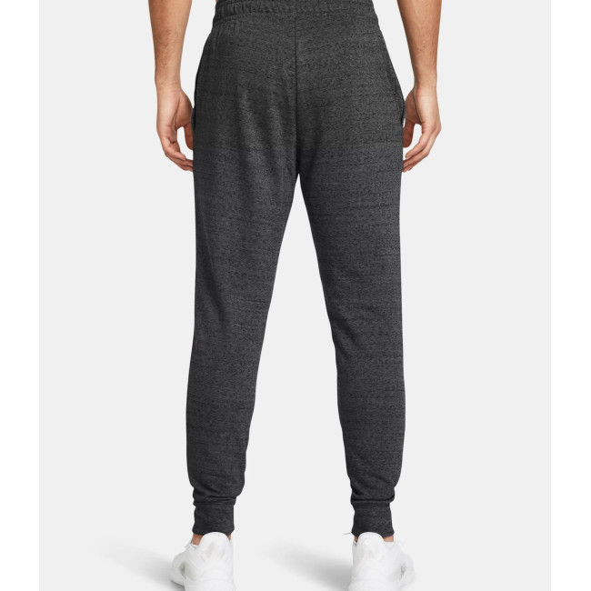 Jogging homme UA Rival Terry - Gris Chiné / Blanc - Under Armour