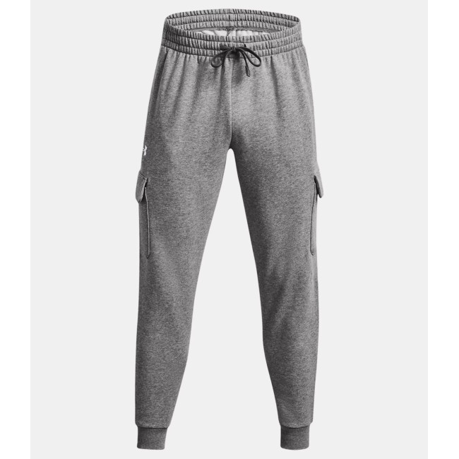 Herren-Jogginganzug UA Rival Fleece Cargo - Grau meliert / Weiß - Under Armour