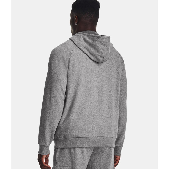 Hoodie fleece heren UA Rival Logo - Gemêleerd Grijs / Wit - Under Armour