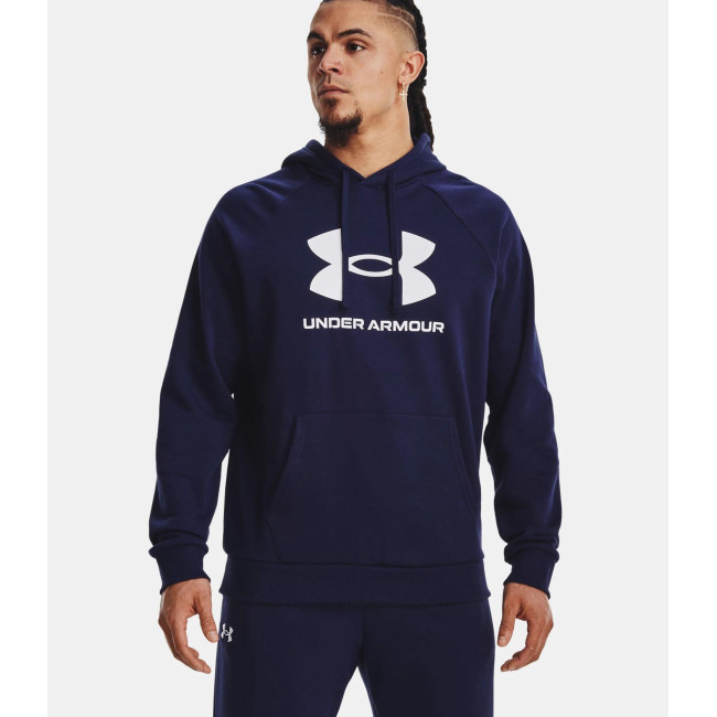 Hoodie fleece heren UA Rival Logo - Marineblauw - Under Armour