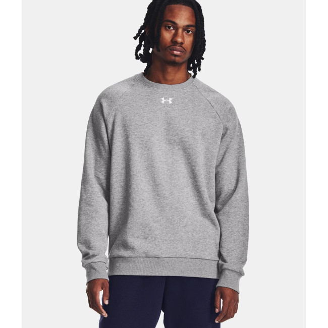 Haut polaire homme UA Rival - Gris Chiné / Blanc - Under Armour