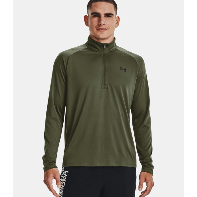 UA Tech™ Langarm ½ Zip Herren-Oberteil - Olivgrün - Under Armour