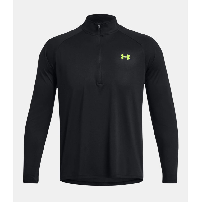 Longsleeve shirt met ½ rits UA Tech™ voor heren - Zwart / Geel - Under Armour