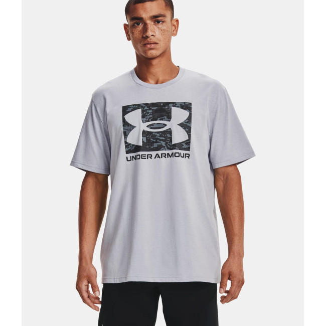 Haut à manches courtes UA ABC Camo Boxed Logo pour homme - Gris - Under Armour