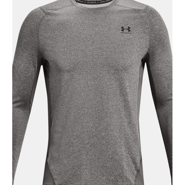 Haut à col ras du cou ajusté ColdGear® Armour pour homme - Gris Charbon / Noir - Under Armour