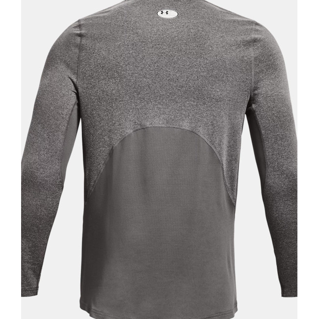 Haut à col ras du cou ajusté ColdGear® Armour pour homme - Gris Charbon / Noir - Under Armour