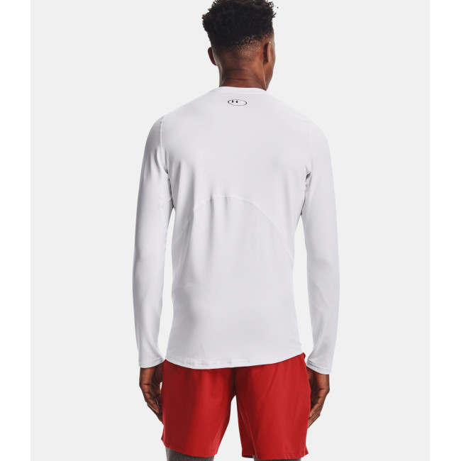 Dopasowana koszulka z wysokim kołnierzem ColdGear® Armour dla mężczyzn - Biały - Under Armour