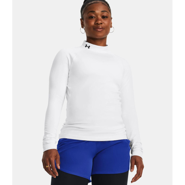 Koszulka z wysokim kołnierzem UA Authentics dla kobiet - Biały - Under Armour