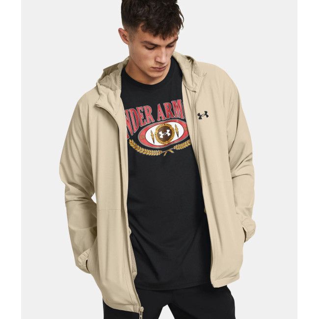 Kurtka przeciwwiatrowa męska UA Stretch Woven - Khaki - Under Armour