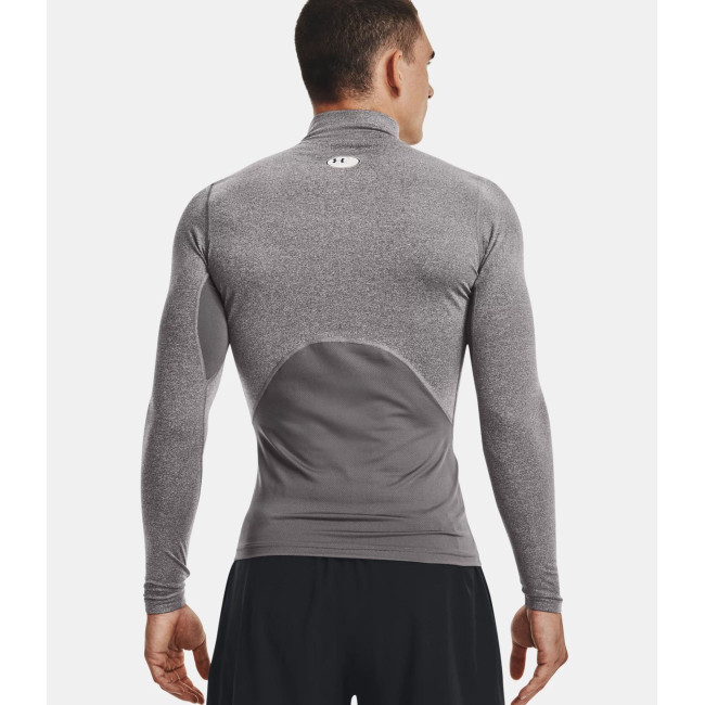 Kompresyjna koszulka bazowa z wysokim kołnierzem ColdGear® Armour męska - Węglowy / Czarny - Under Armour