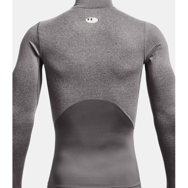 Baselayer de compression à col montant ColdGear® Armour pour homme - Gris Charbon / Noir - Under Armour