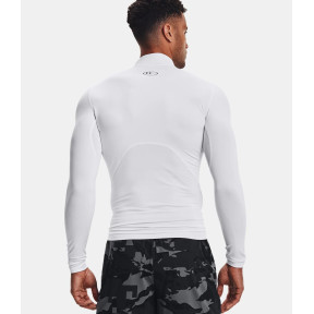 Kompresyjna koszulka bazowa z wysokim kołnierzem ColdGear® Armour męska - Biała - Under Armour