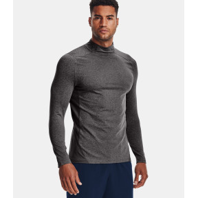 Baselayer ajusté à col montant ColdGear® Armour pour homme - Gris Charbon / Noir - Under Armour