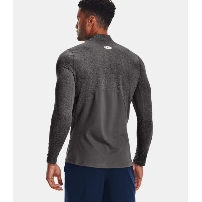 Baselayer ajusté à col montant ColdGear® Armour pour homme - Gris Charbon / Noir - Under Armour