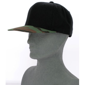 Czapka Classic Snapback 2-Tone Camo czarna/camo zielona - Flexfit