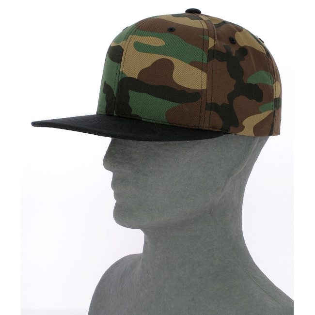 Casquette Classic Snapback 2-Tone Camo vert camo/noir - Flexfit