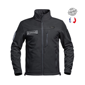 Veste softshell avec flap Sécurité Privée Sécu-One - Noir - A10 Equipment