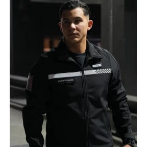 Softshell Ochrona Prywatna z pasem HV Czarny - Safetek by GK