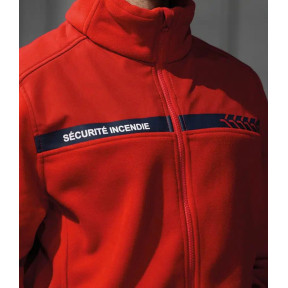 Fleece vest Brandweer Beveiliging Rood - Safetek by GK