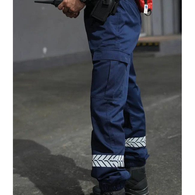 Pantalon Sécurité Privée avec bande HV Marine - Safetek by GK