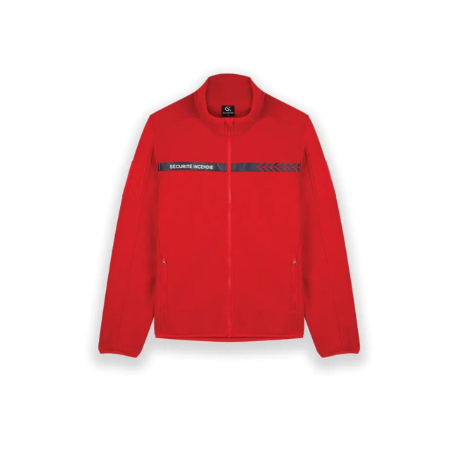 Feuerwehr-Fleecejacke Rot - Safetek by GK