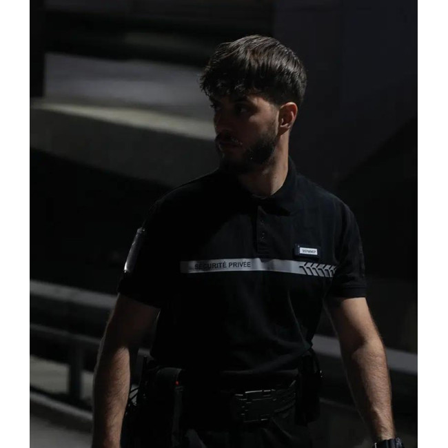Polo korte mouwen Particuliere beveiliging zwart - Safetek by GK