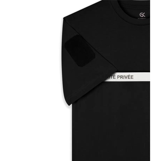 Koszulka T-shirt 210g napisy i pasek Ochrona Prywatna Czarna - Safetek by GK
