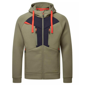 Sweat à capuche zippé DX4Vert Mousse - Portwest