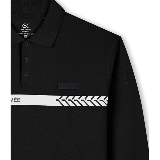 Polo długie rękawy Ochrona Prywatna Czarny - Safetek by GK