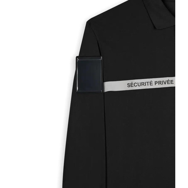 Polo manches longues Sécurité Privée Noir - Safetek by GK