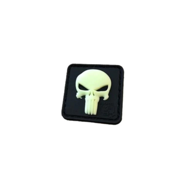 Patch Punisher gumowy Glow White - JTG