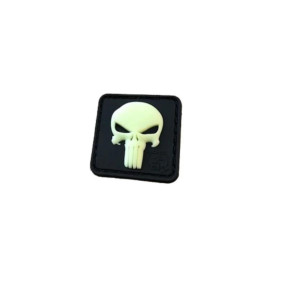 Patch Punisher gumowy Glow White - JTG