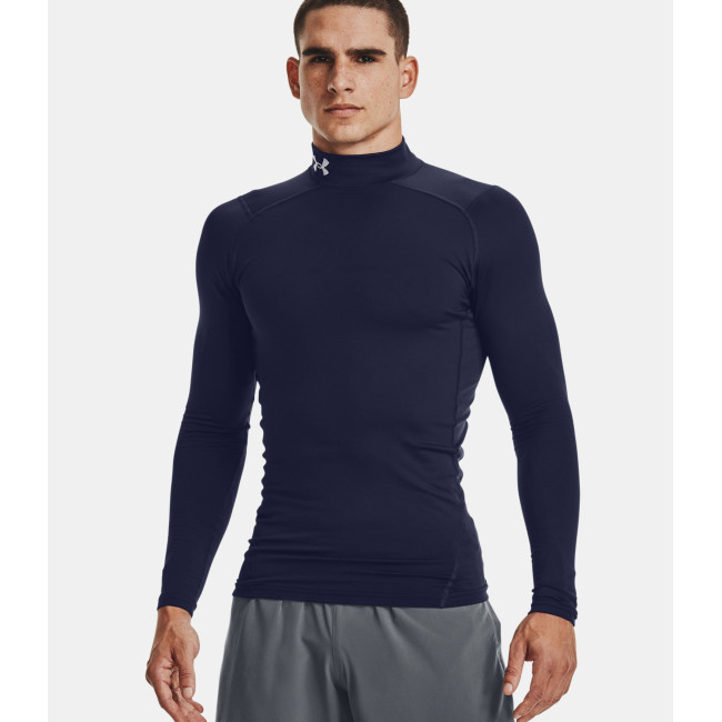 Compressie baselayer met opstaande kraag ColdGear® Armour voor heren - Marineblauw - Under Armour